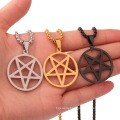 Personality Retro Five-pointed Star Charms Trendy Men's Titanium Steel Stainless Steel Jewelry Necklace Pendants